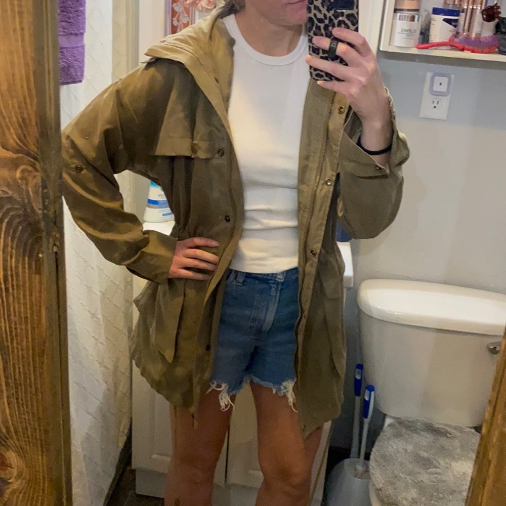 NWOT olive utility jacket